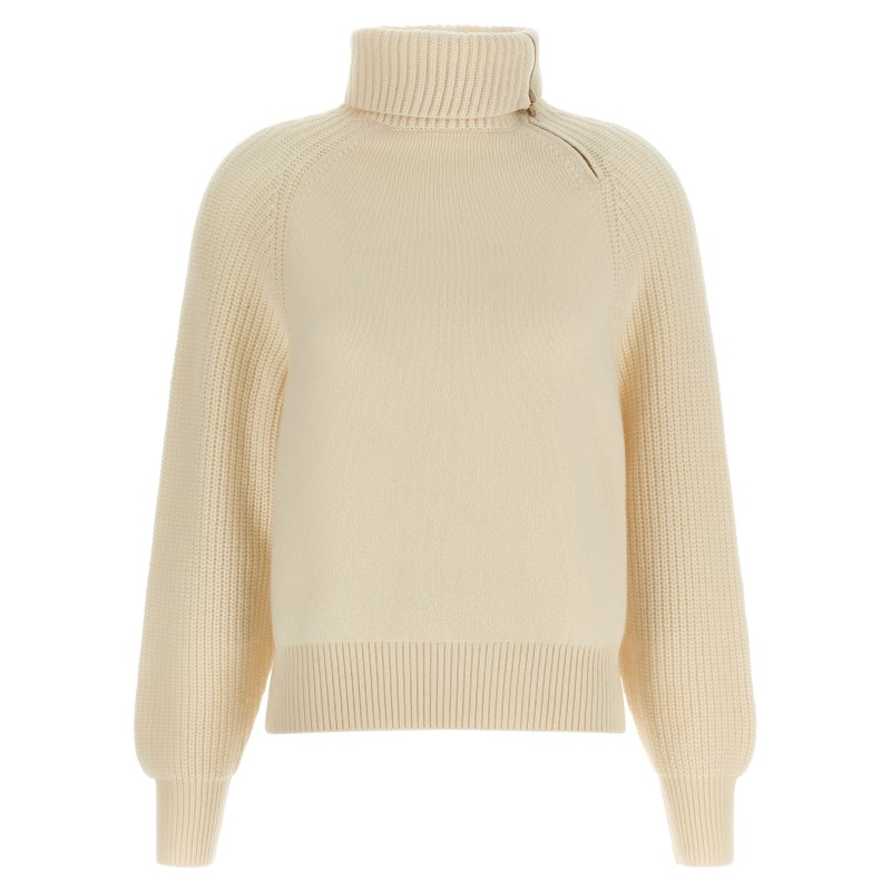 High neck sweater with zip