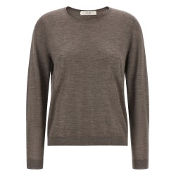 Sweater with rolled neckline