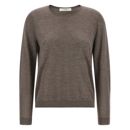 Sweater with rolled neckline