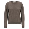 Sweater with rolled neckline