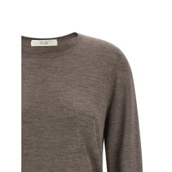 Sweater with rolled neckline