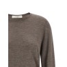 Sweater with rolled neckline