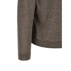 Sweater with rolled neckline
