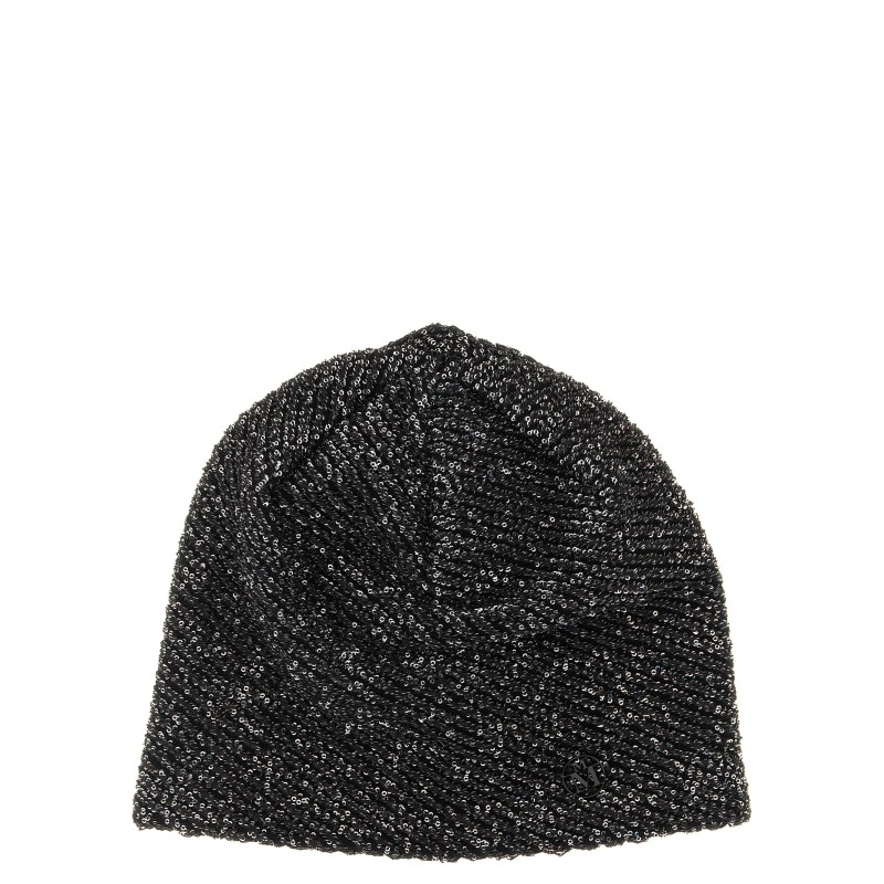 'Jude' beanie with micro sequins