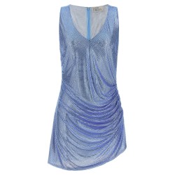 Dress with removable crystals and feathers