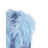 Dress with removable crystals and feathers