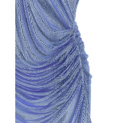 Dress with removable crystals and feathers