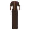 Dress with leather straps