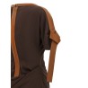 Dress with leather straps
