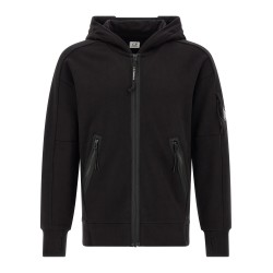 'Diagonal Raised Fleece' sweatshirt with Lens detail