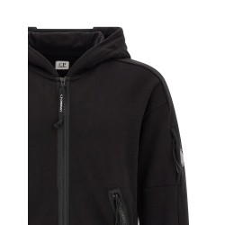 'Diagonal Raised Fleece' sweatshirt with Lens detail