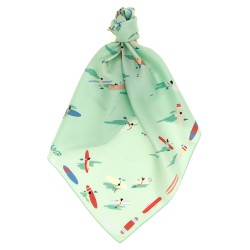 'En Attendant la Vague' print scarf