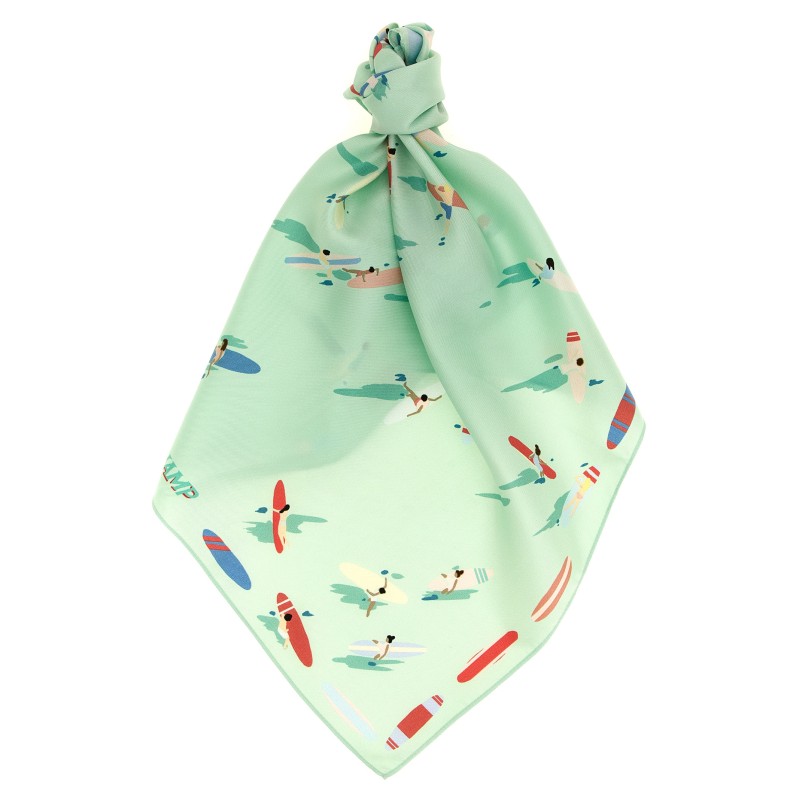 'En Attendant la Vague' print scarf