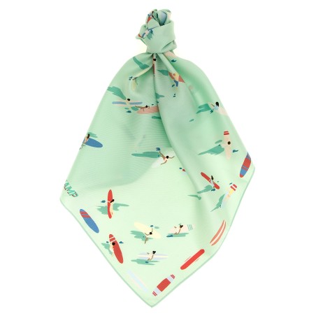 'En Attendant la Vague' print scarf