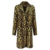 Animalier jacquard wool coat