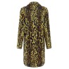 Animalier jacquard wool coat