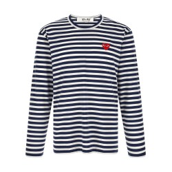 Striped T-Shirt With Heart Patch