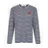 Striped T-Shirt With Heart Patch