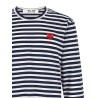 Striped T-Shirt With Heart Patch
