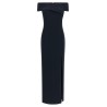 Long dress with crossed neckline