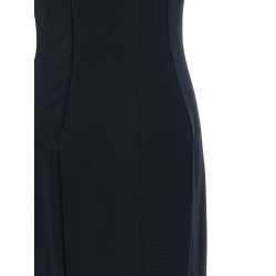 Long dress with crossed neckline