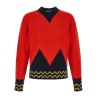 Geometric intarsia sweater