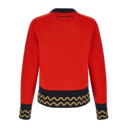 Geometric intarsia sweater