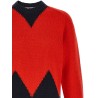 Geometric intarsia sweater