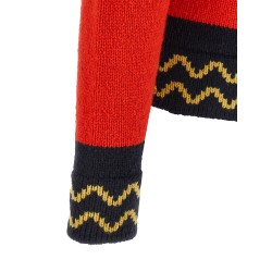 Geometric intarsia sweater