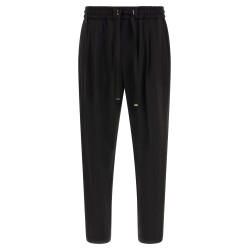 Wool gabardine joggers