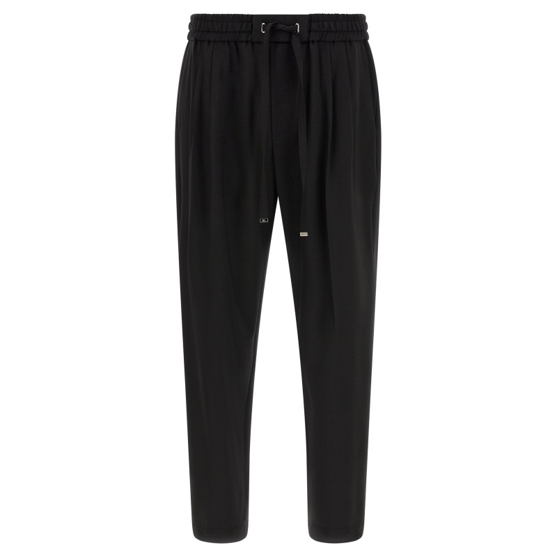 Wool gabardine joggers