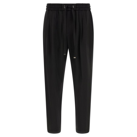 Wool gabardine joggers