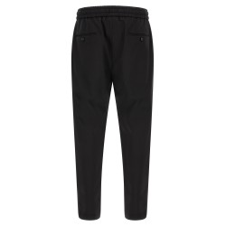 Wool gabardine joggers