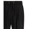 Wool gabardine joggers