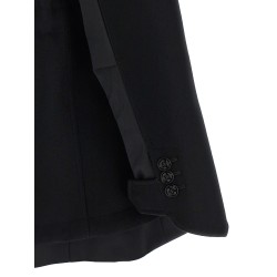 Wool coat with fur insert