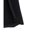 Wool coat with fur insert