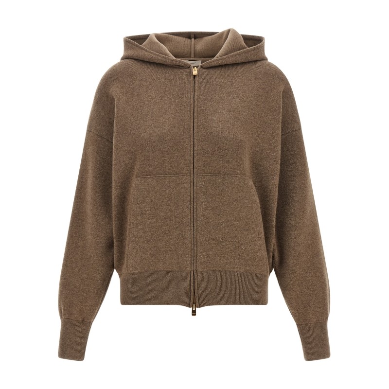 Zipped hooded sweater