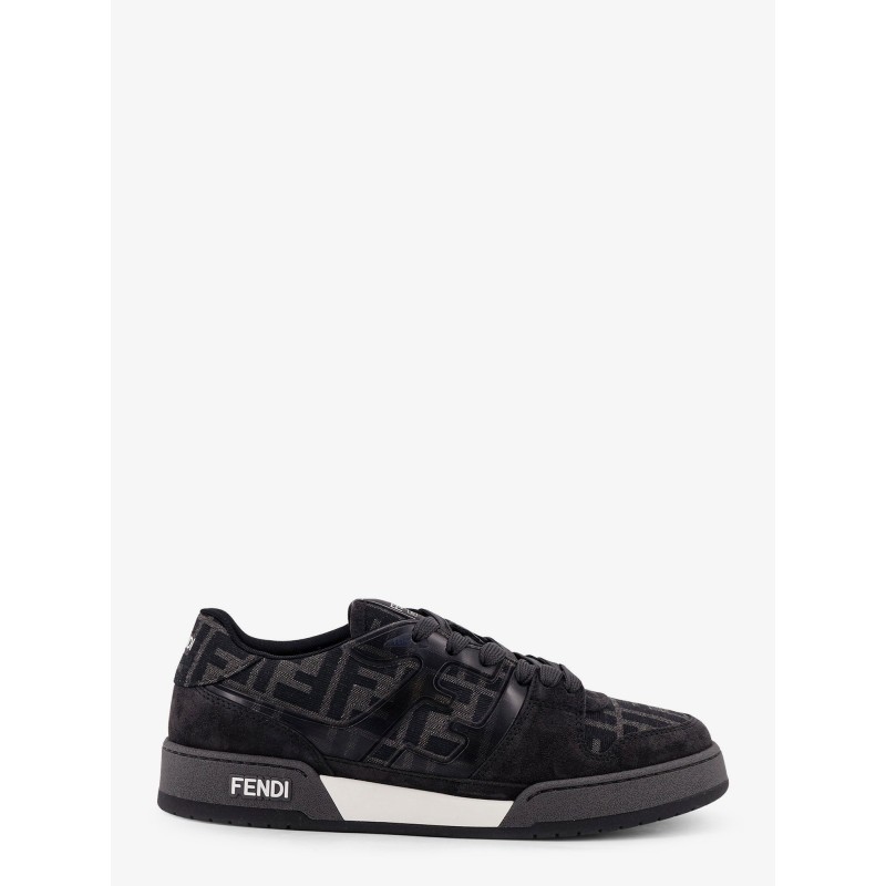 Fendi Match sneakers in FF jacquard fabric and suede