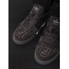 Fendi Match sneakers in FF jacquard fabric and suede