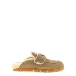 Suede sabots