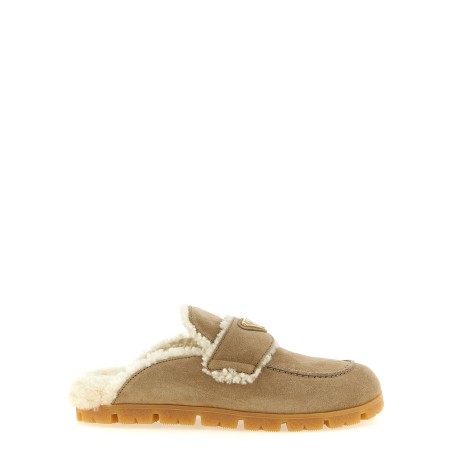 Suede sabots
