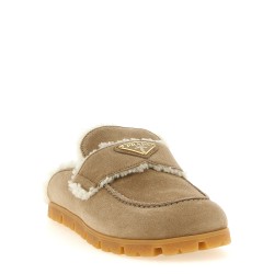 Suede sabots