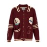 'Fin Varsity' Collared Cardigan