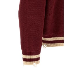 'Fin Varsity' Collared Cardigan