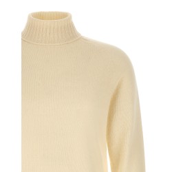 High neck sweater with slits