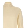 High neck sweater with slits