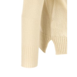 High neck sweater with slits