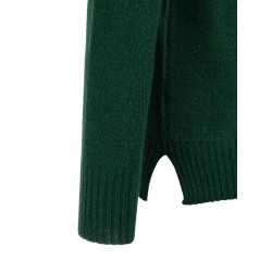 Crew-Neck Sweater with Slits
