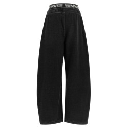 Denim pants with elastic