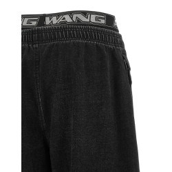 Denim pants with elastic